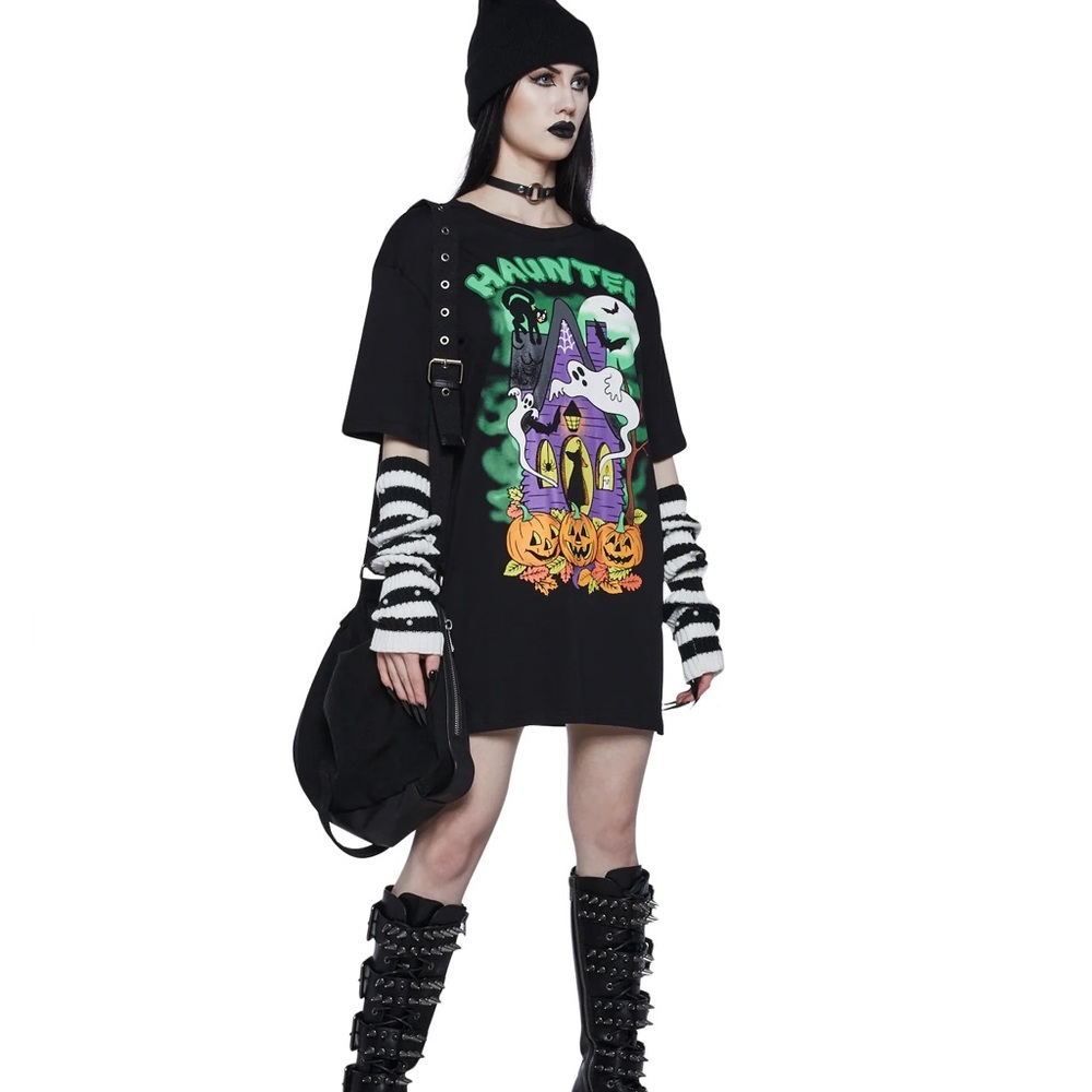 🎃👻 SPOOKY HAUNTED HOUSE LONG TOP 🎃👻
